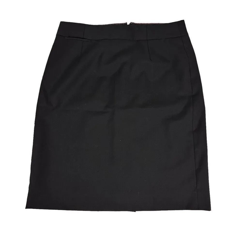 J Crew Womens Original Fit Pencil Skirt Size 4 Black Wool